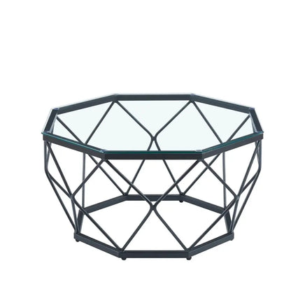 Mesa de centro enrejada 80 cm – Vidrio