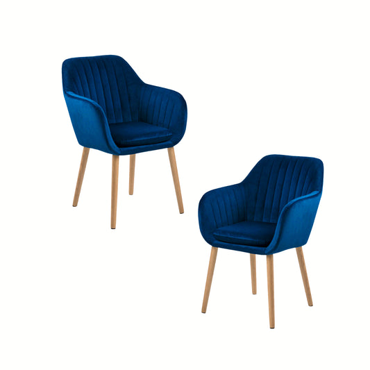 Pack de 2 Butacas Sitiales Poltronas Diamante Terciopelo – Azul