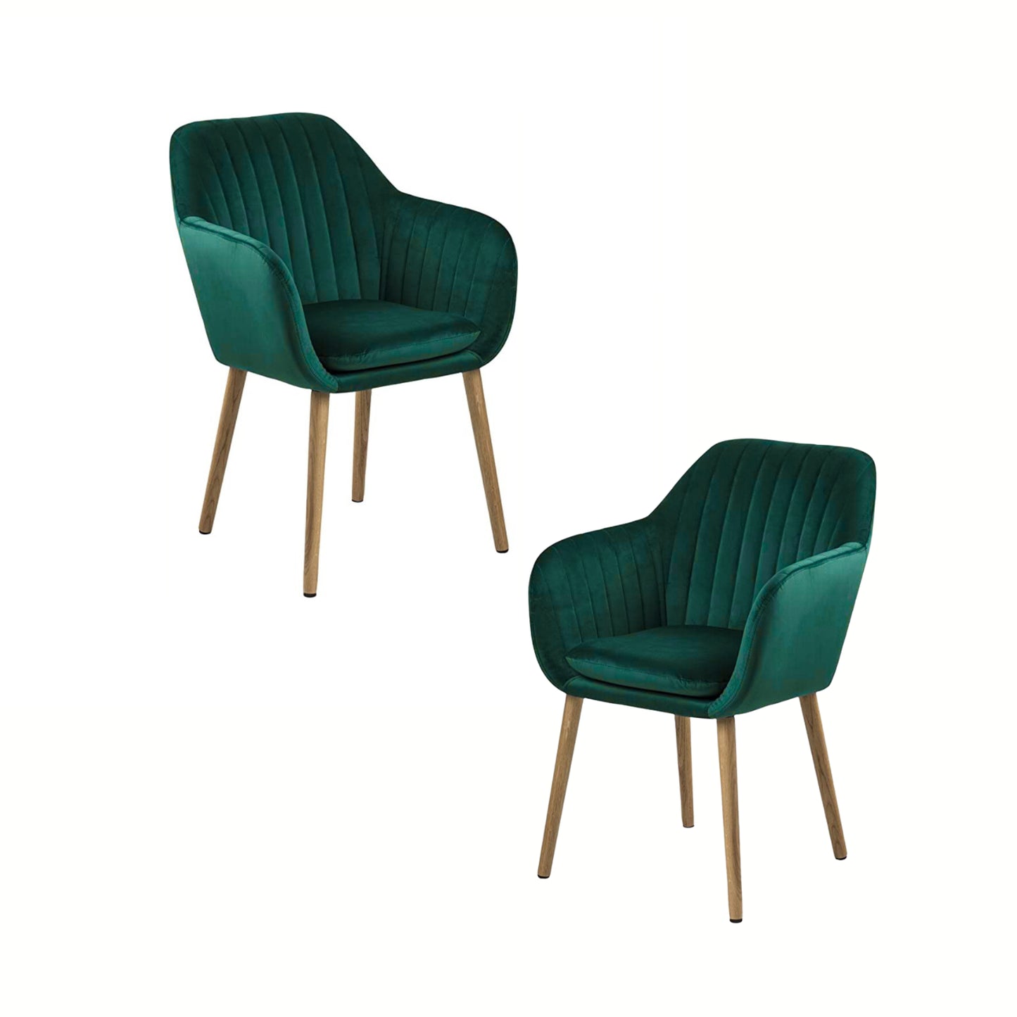Pack de 2 Butacas Sitiales Poltrona Diamante Terciopelo – Verde