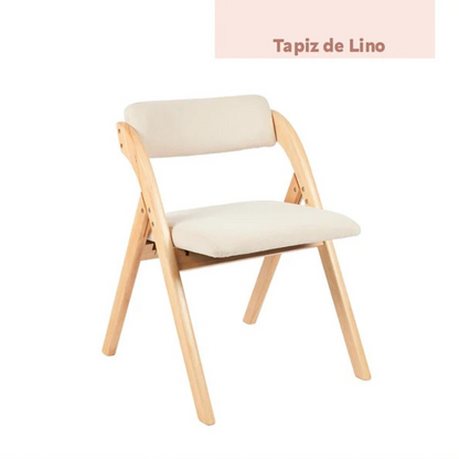 Pack de 2 Sillas Betlahem de madera plegable acolchada – Beige