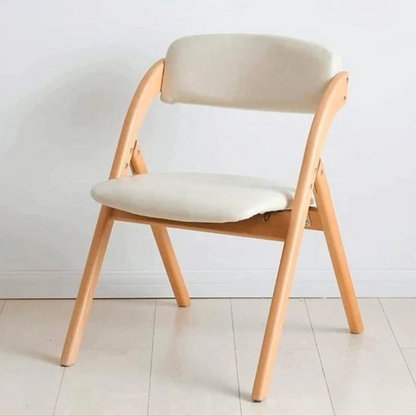 Pack de 2 Sillas Betlahem de madera plegable acolchada – Beige