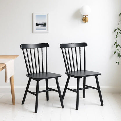 Pack de 2 Sillas Windsor Madera – Negra