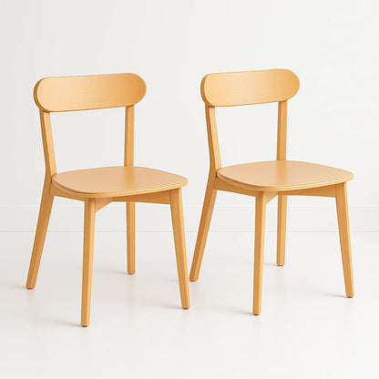 Pack de 2 Sillas Fresno de Madera – Natural