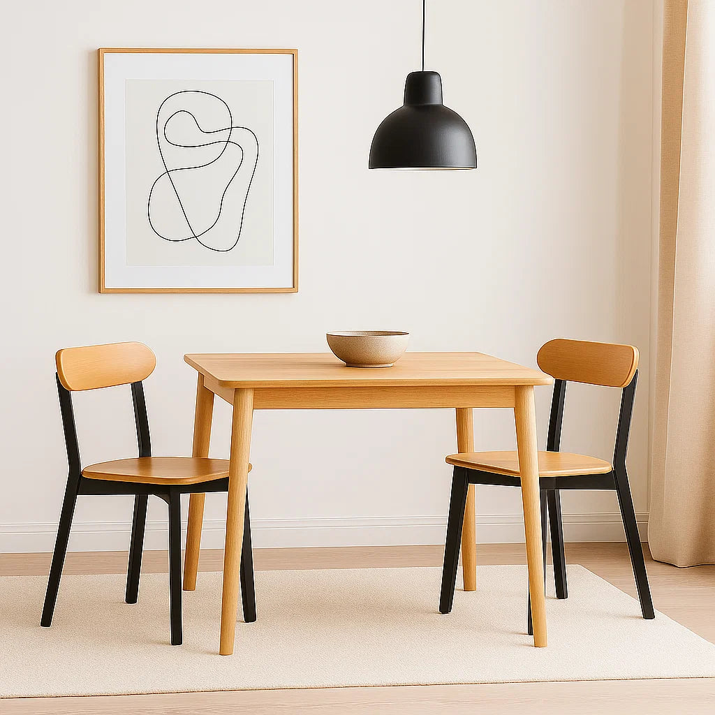 Pack de 2 Sillas Fresno de Madera – Negra