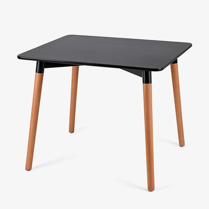 Mesa Cuadrada de Comedor Eames 80x80cm - Negra