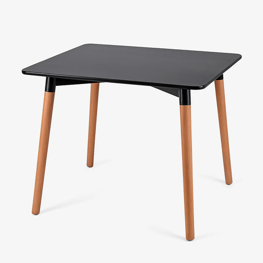 Mesa Cuadrada de Comedor Eames 80x80cm - Negra