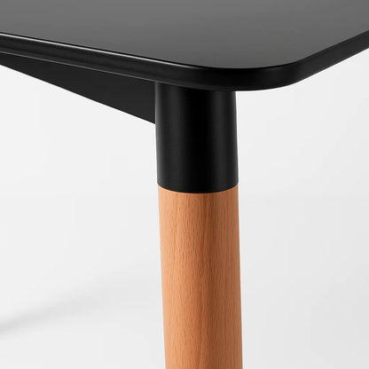Mesa Cuadrada de Comedor Eames 80x80cm - Negra