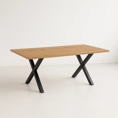 Mesa industrial Color Madera y Metal Cross 180×90