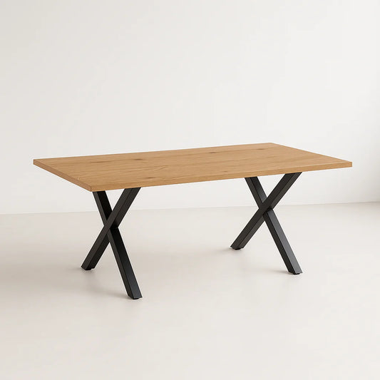 Mesa industrial Color Madera y Metal Cross 180×90