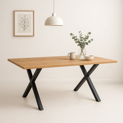 Mesa industrial Color Madera y Metal Cross 180×90