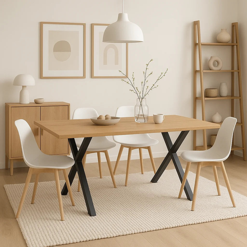 Mesa industrial Color Madera y Metal Cross 180×90