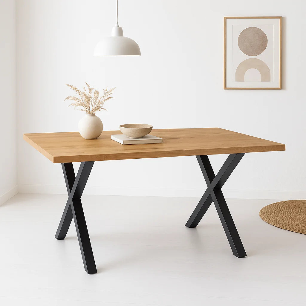Mesa industrial Color Madera y Metal Cross 140×90