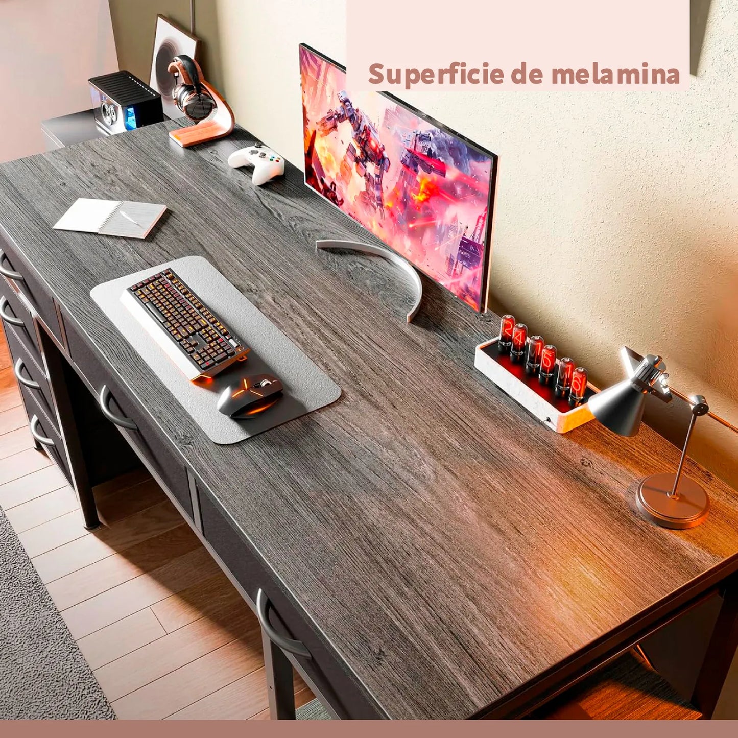 Escritorio Ejecutivo Seis Cajones 140cm