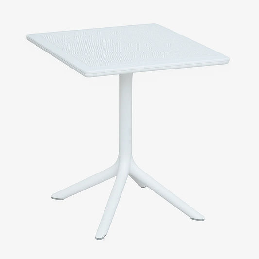 Mesa restaurant 80×80 Polipropileno Terraza Exterior – Blanca
