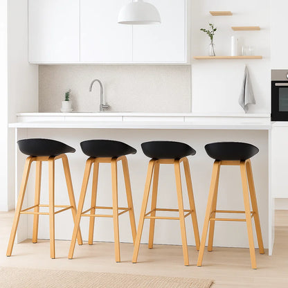 Pack de 4 Taburetes Nordic – Negro