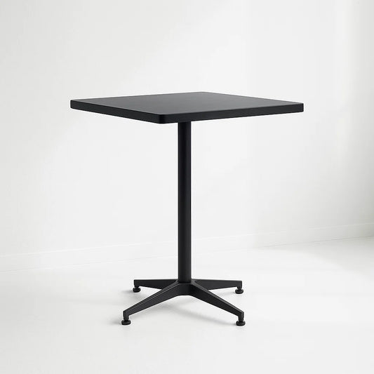 Mesa de restaurant 70×70 de metal cruz y MDF – Negra