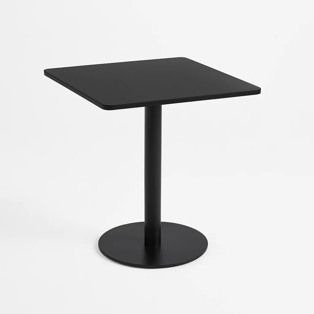 Mesa restaurant 70×70 Tubo Metal cubierta MDF