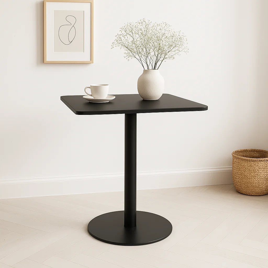 Mesa restaurant 70×70 Tubo Metal cubierta MDF