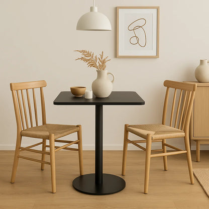 Mesa restaurant 70×70 Tubo Metal cubierta MDF