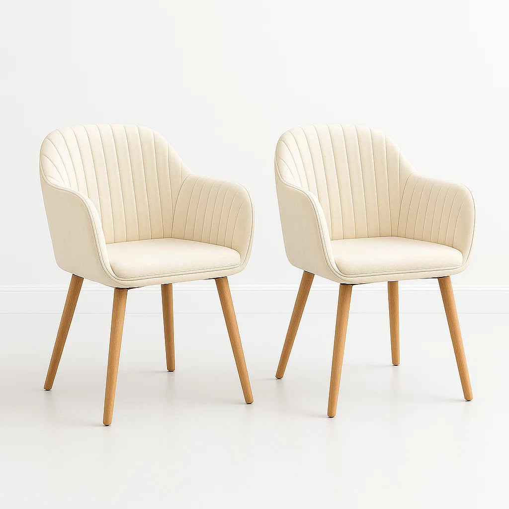 Pack de 2 Butacas Sitiales Poltronas Diamante Terciopelo – Beige