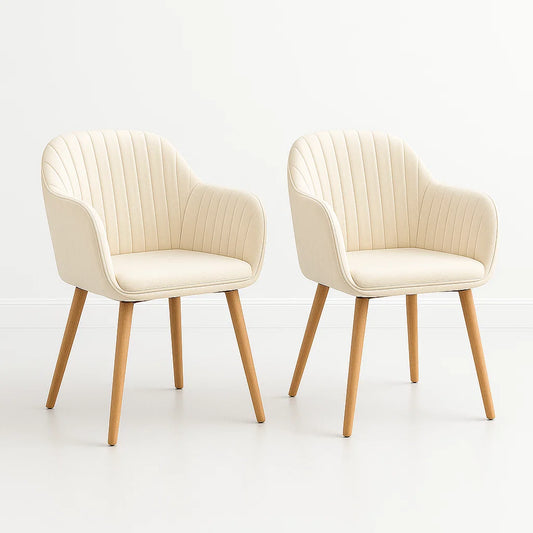 Pack de 2 Butacas Sitiales Poltronas Diamante Terciopelo – Beige
