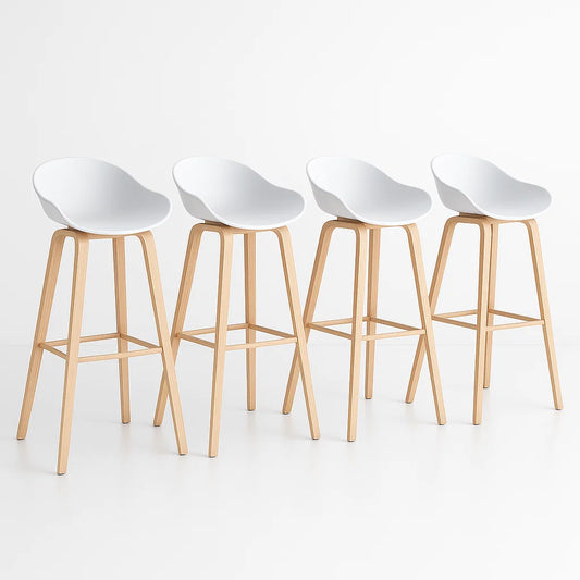 Pack de 4 Taburetes Nordic – Blanco
