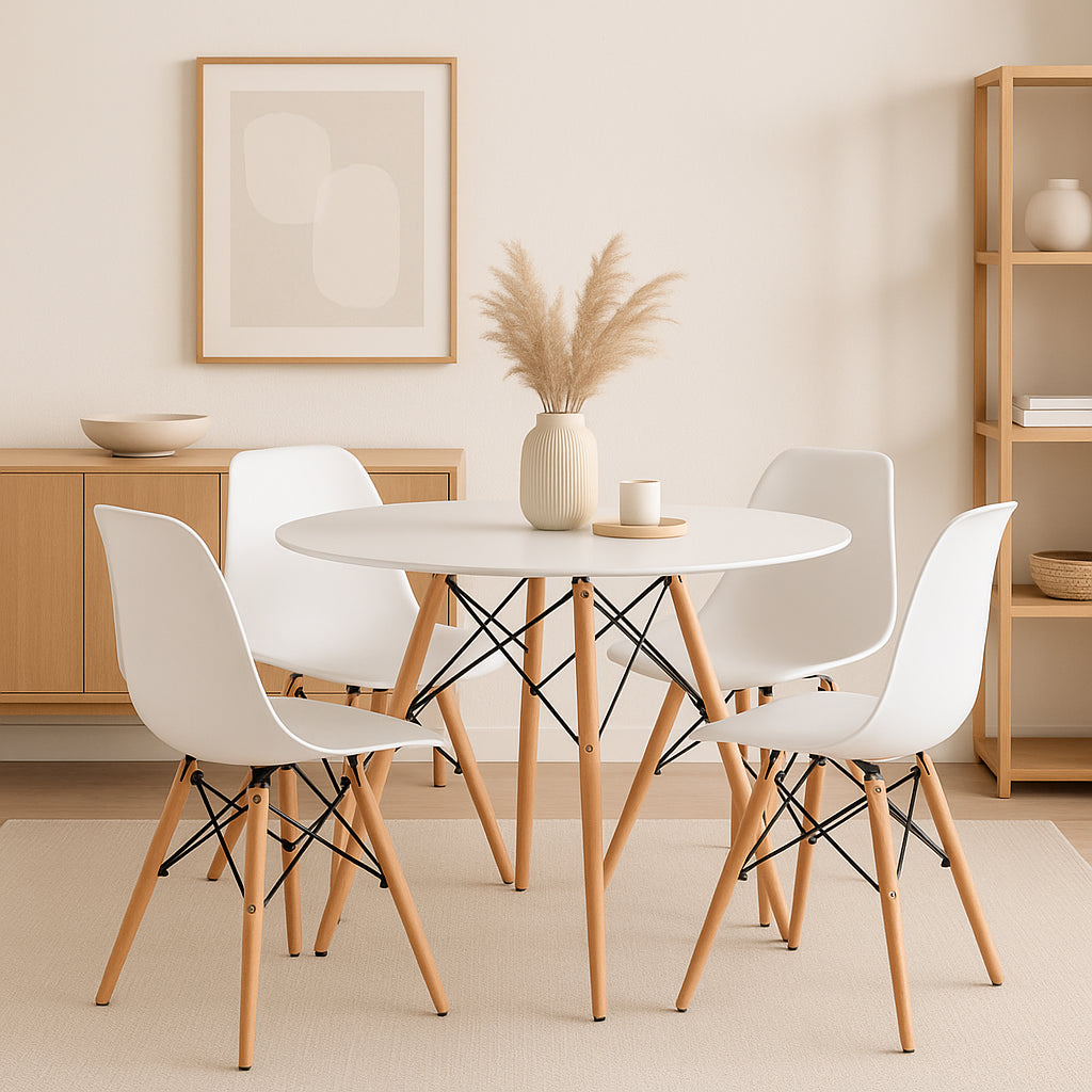Mesa de Comedor Eames 100cm redonda – Blanca