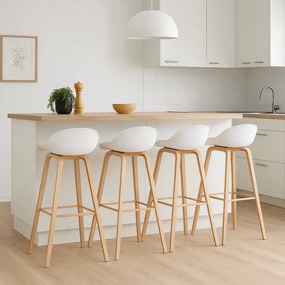 Pack de 4 Taburetes Nordic – Blanco