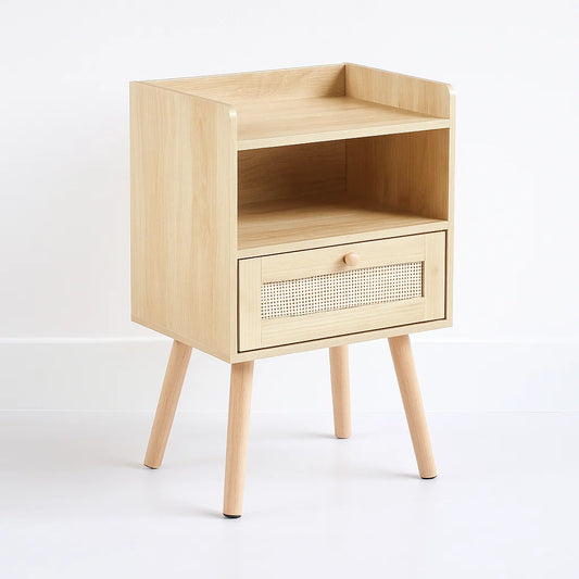 Velador Mesh Rattan con Cajon y Espacio