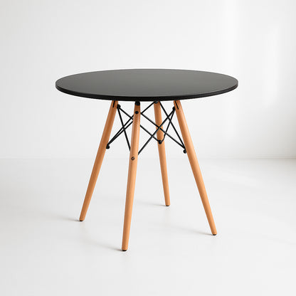 Mesa de Comedor Eames 80cm redonda – Negra