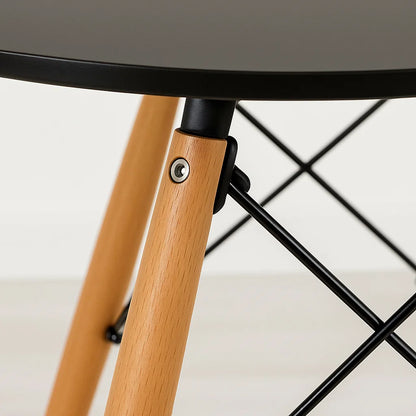 Mesa de Comedor Eames 80cm redonda – Negra