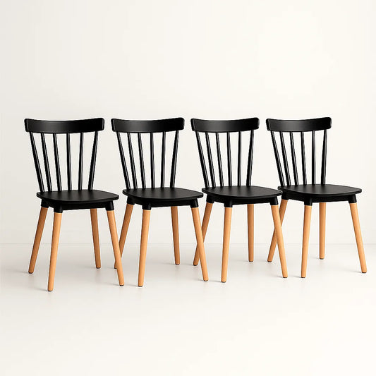 Pack de 4 Sillas Windsor Negras