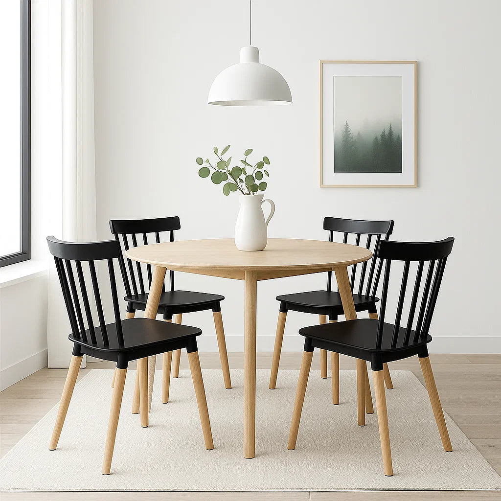 Pack de 4 Sillas Windsor Negras