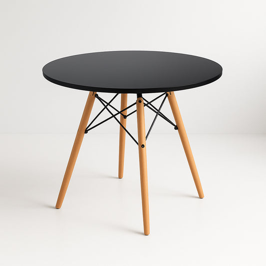 Mesa de Comedor Eames 100cm redonda – Negra