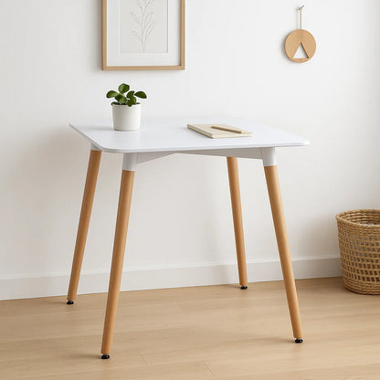 Mesa Cuadrada de Comedor Eames 80x80cm - Blanca