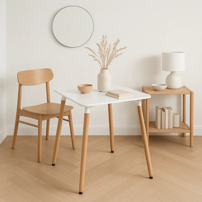 Mesa Cuadrada de Comedor Eames 80x80cm - Blanca
