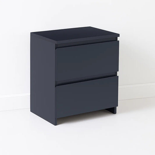 Velador Cajón Doble Minimal Oscuro 2.0