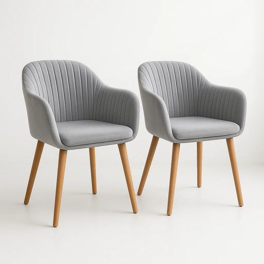 Pack de 2 Butacas Sitiales Poltronas Diamante Terciopelo – Gris