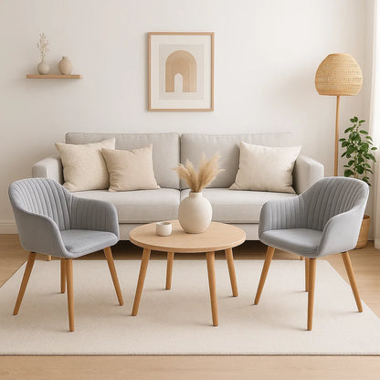 Pack de 2 Butacas Sitiales Poltronas Diamante Terciopelo – Gris