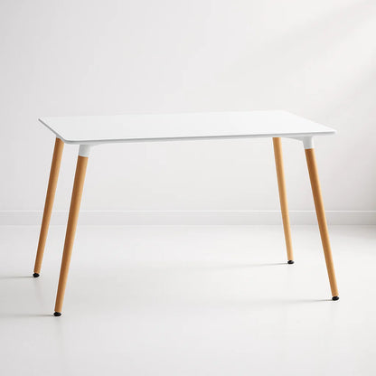 Mesa Rectangular de Comedor – Blanca 120×80 cms