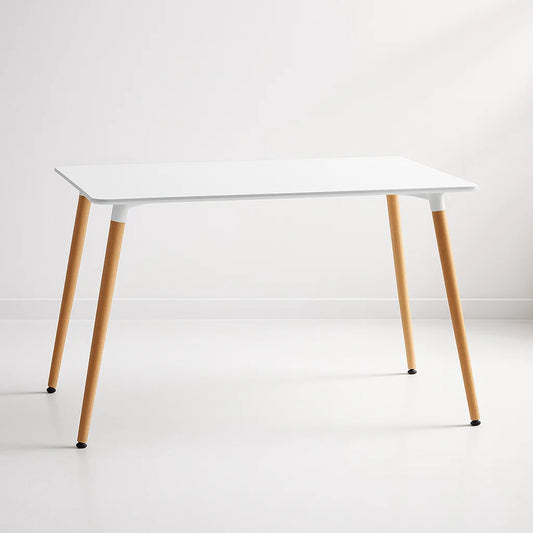 Mesa Rectangular de Comedor – Blanca 120×80 cms