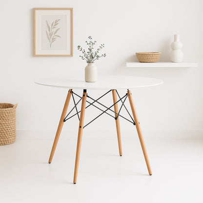 Mesa de Comedor Eames 80cm redonda – Blanca
