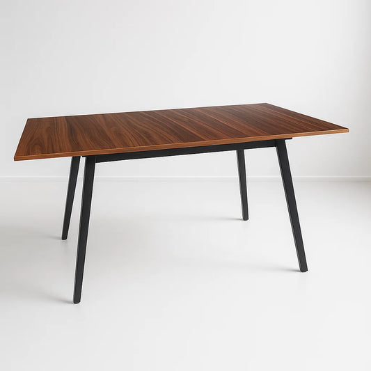 Mesa extensible 120 a 160 cm, ancho 80cm Madera Oscura Walnut
