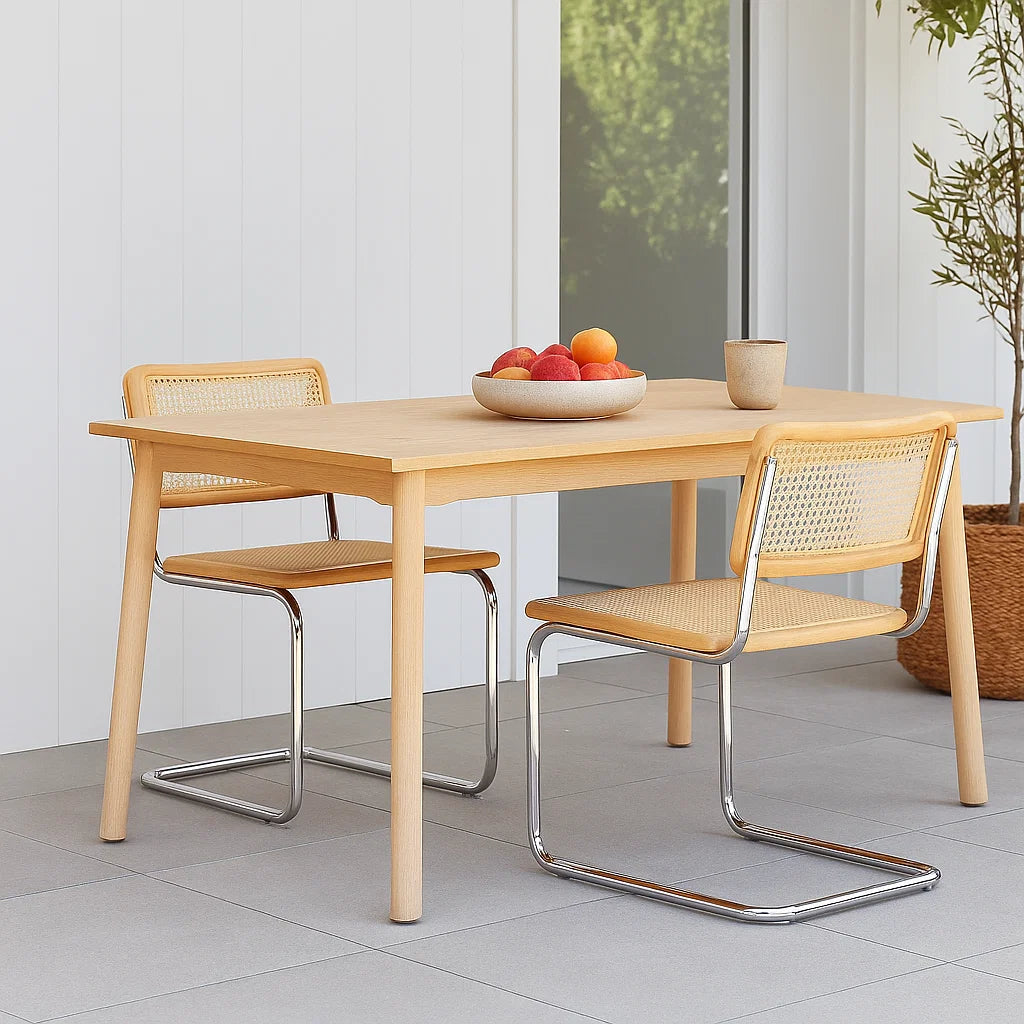 Pack de 2 Sillas Breuer Madera y Rattan – Madera