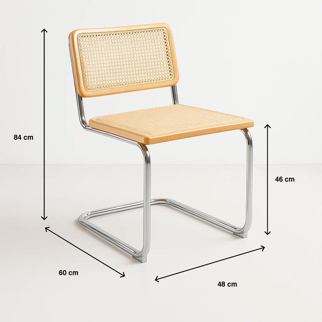 Pack de 2 Sillas Breuer Madera y Rattan – Madera