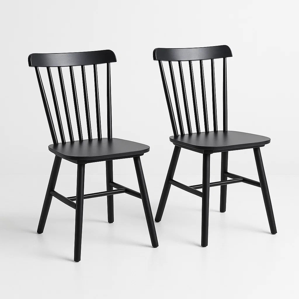 Pack de 2 Sillas Windsor Madera – Negra