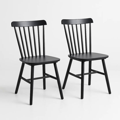 Pack de 2 Sillas Windsor Madera – Negra