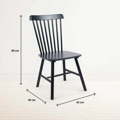 Pack de 2 Sillas Windsor Madera – Negra
