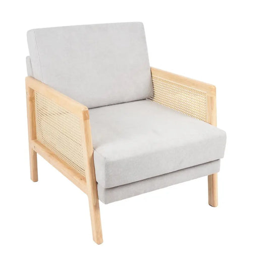 Sillon madera rattan harmony - Gris
