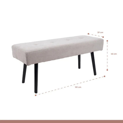Banqueta Acolchada Simply - Gris